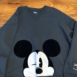 Coach x Disney Men's Dark Gray Mickey Mouse Crewneck Sweatshirt